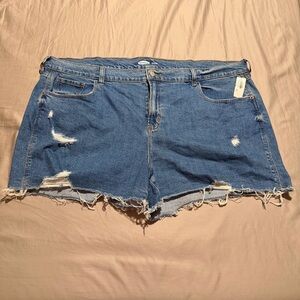 Old Navy Blue Distressed Jean Shorts